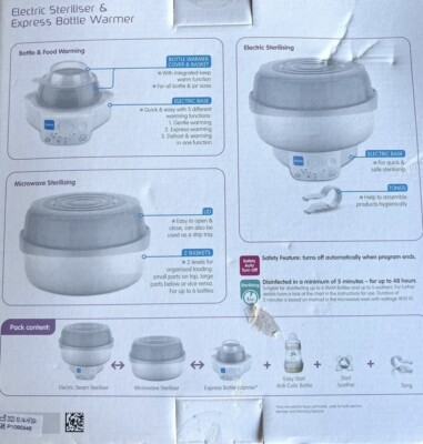 MAM Electric Steriliser Express Bottle Warmer Used Once UK