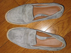 Caslon Women's Size 7.5M Tristan Grey Leather Suede Slip On Flats Loafers — photo 3