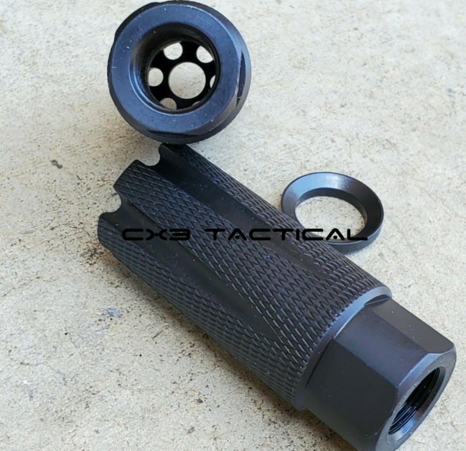 Ruger 10/22 Muzzle Brake .22LR 1/2-28 Linear Compensator Knurled Muzzle ...