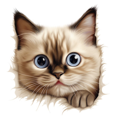 Car Sticker 18x18 cm | Peering Cat | Weatherproof | High Quality Film