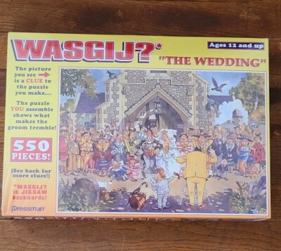 Vintage WASGIJ Puzzle The Wedding #3402 Pressman 550 Pieces Still Sealed 2000