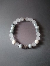 White howlite beaded diffuser elephant bracelet