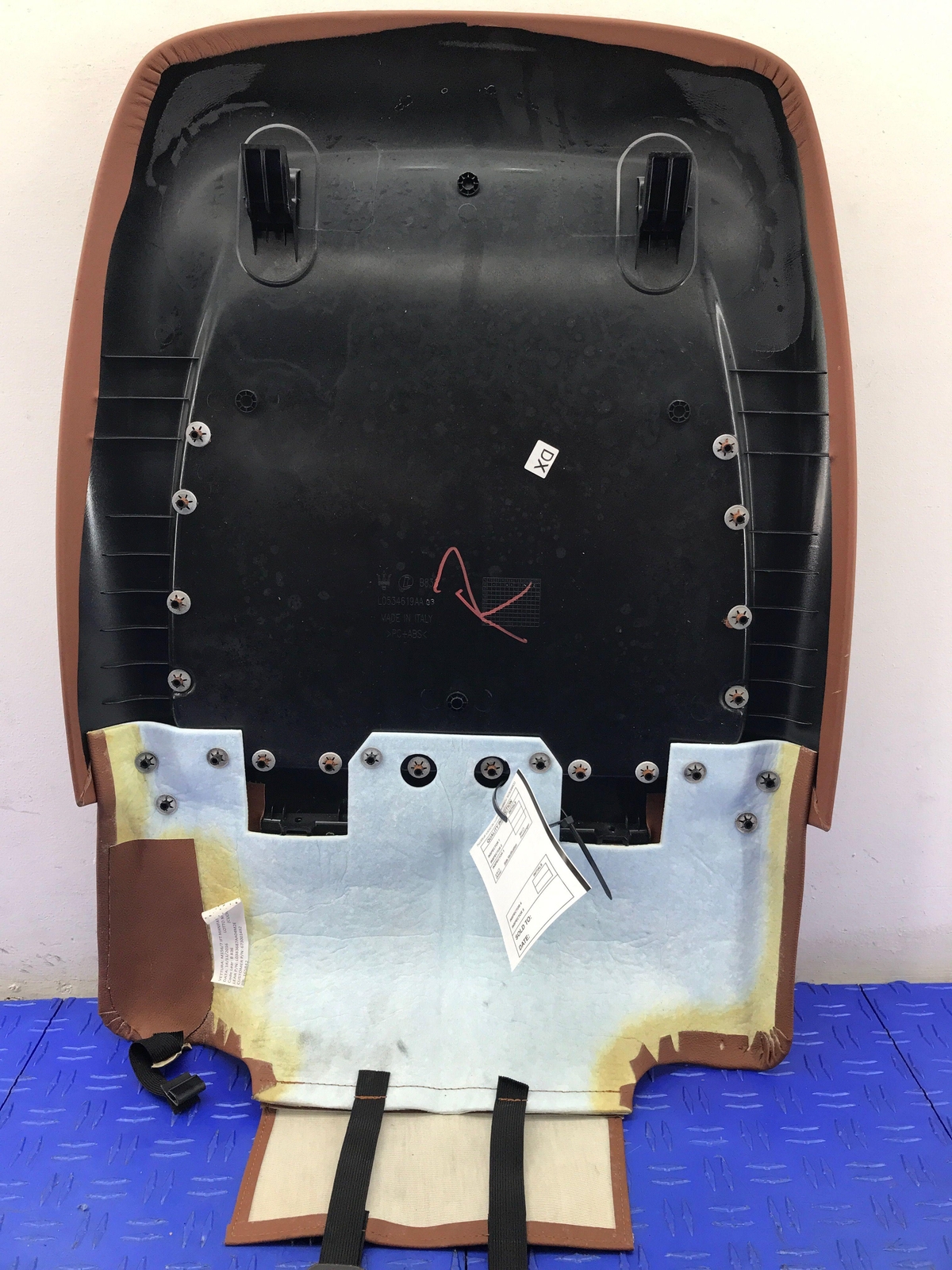 2014-2021 MASERATI QUATTROPORTE FRONT RIGHT SEAT BACK TRIM PANEL BROWN 673001492