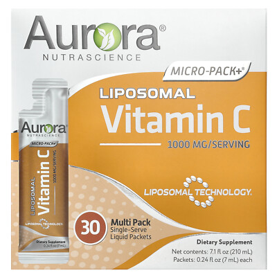 Micro-Pack+ Liposomal Vitamin C, 1,000 mg, 30 Single-Serve Liquid Packets, 0.24