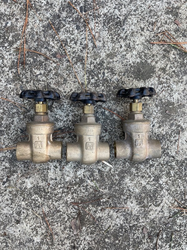 Solder through connection F-F Gate Valve, 1"