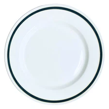 Steelite International SLE33 White Green Band Hotel Ware Chop Plate