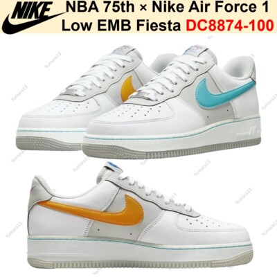 NBA 75th × Nike Air Force 1 Low EMB Fiesta DC8874-100 Herren Gr.