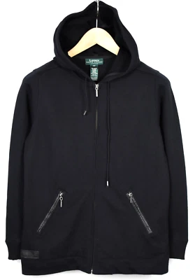 Ralph Lauren Kapuzenpulli Damen Klein Petite Schwarz Stretch Logo Reißverschluss - Bild 1 von 4