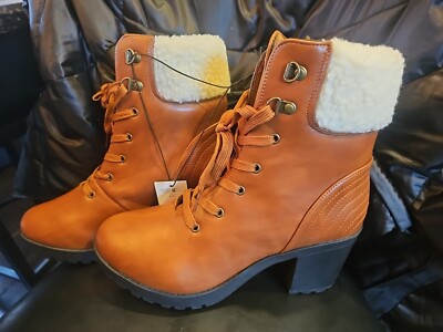 warm winter dress boots Women's Brown High Heel Size 11 New With Tags victorian_dress Slip into some classic $91 To $100 Navy Complete the Look:The Birthday Duo ( Dress + Party Hat )