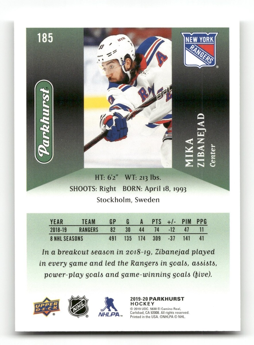2019-20 Upper Deck Parkhurst - #185 Mika Zibanejad | eBay
