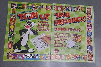 Cartoon Network Post Cartoon Kits Print Ad 1998 16x11 Wall Art 