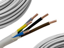 (2,35€/m)NYM-J 5x2,5mm² / 5G2,5 Feuchtraumkabel Mantelleitung 10-100m