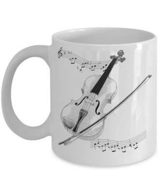 Violin Music Notes Coffee Mug