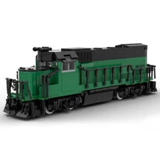 Custom MOC-104685 Burlington Northern GP15 Retro Train 1433 Parts Toys Gift