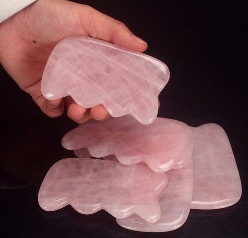 Cuarzo Rosa Gua Sha Herramienta de Masaje Cuello Facial Cuerpo Gua Sha Herramientas Herramienta de Belleza - Imagen 9 de 27