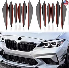 12Pcs Universal Car Spoiler Canards Kit Front Bumper Lip Splitter Exterior Soft