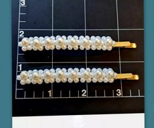 2 wedding bridal FAUX PEARL WHITE BOBBY PINS updo hair accessories flower girl