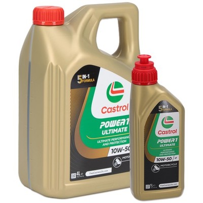 5L 5 Liter CASTROL POWER 1 ULTIMATE 4T 10W50 Motorrad Motoröl API SN JASO MA-2