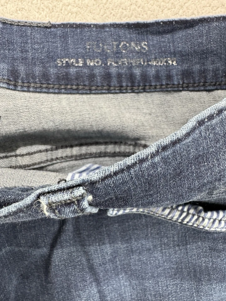 Pantalones de mezclilla rectos Banana Republic Traveler calce ajustado para hombre 34x32 azul ajustado 5 puntos Foto 2 de 4