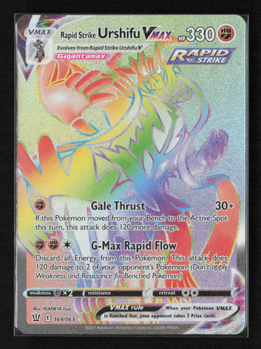 SWSH05: Battle Styles Rapid Strike Urshifu VMAX (Secret) #169/163