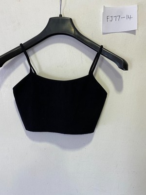 HIIT Black Ribbed Workout Crop Top    Size Small  S     (FJ77-14)