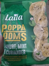 4x Laila Poppa Doms - Yoghurt, Mint & Coriander - 75g per pack