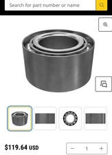 Caterpillar 333-2408 39mm Inner Diameter Double Seal Ball Bearing OEM CAT 
