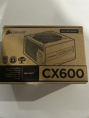Corsair CX600 ATX Power Supply 600W Quiet Efficient Operation Multiple Connecto 