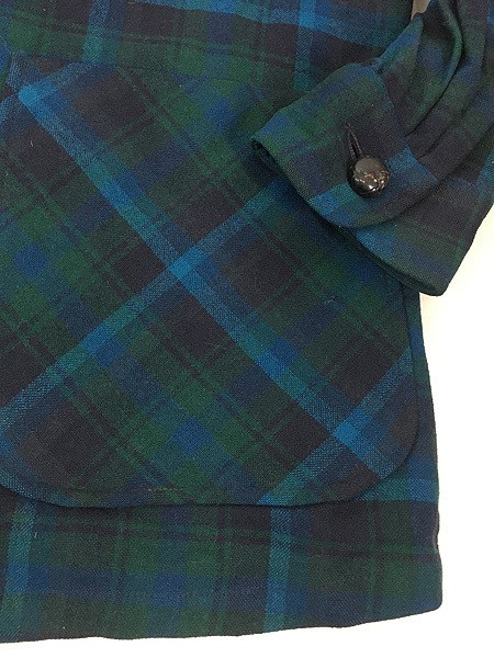 Pendleton Wool Tailored Jacket Men Blue Check 70s… - image 4
