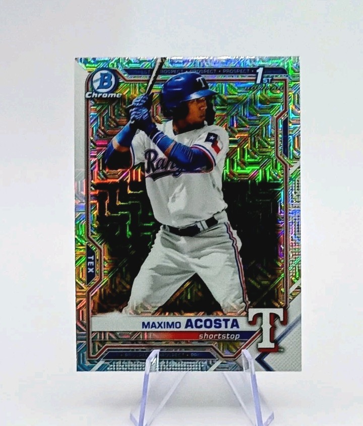 2021 Bowman - Chrome Prospects Maximo Acosta #BCP-7 Mojo REFRACTOR (RC)