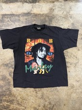 Vintage 90s 00s Bob Marley Rap Tee Music Band T-Shirt Size Large