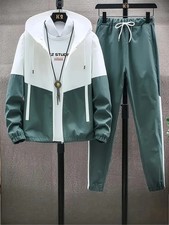 Men's Outfit 2 Piece Set Shirt  Pants Suit PLUS SIZE BIG 5XL