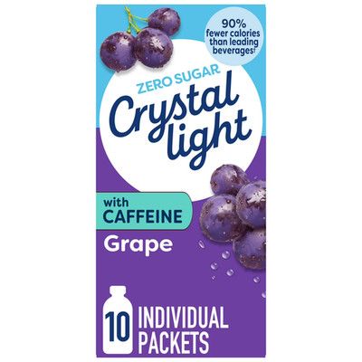 Crystal Light Drink Mix with Caffeine, 10 Packets, On-the-Go Flavorful Hydration