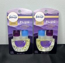 Febreze Luxe Scented Oil Plug In Refill Mountain Alpine Wildflower Cedar 2 Pack