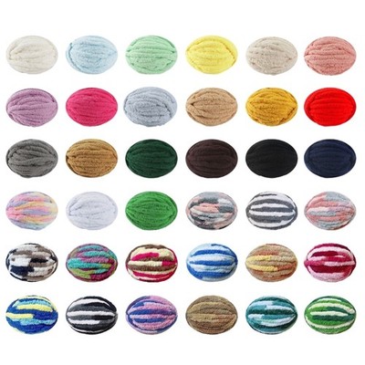 Rainbow Chenille Yarn Bundle for Crafting Accessories and Children Blankets