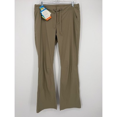 Columbia Anytime Outdoor Pants Womens 12 Regular Tan New Boot Cut Omni-Shield
