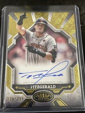 2025 Topps Tier One Tyler Fitzgerald Break Out Auto Gold /299 SF Giants Rookie
