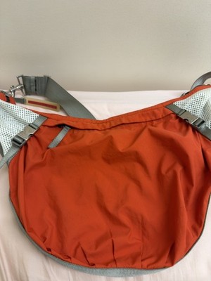 authentic vintage Prada Sport Orange Nylon Mesh Sling Bag 