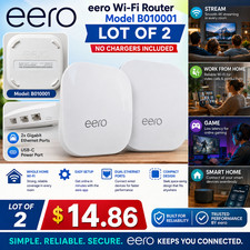 Lot Of 2 eero Pro Tri Band AC Mesh Wi-Fi Router B010001 Unit Only No Power Cord