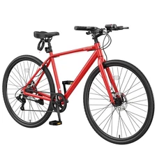 MOONCOOL Hybrid Bike 700C Ultra-Light Aluminum Frame 8-Speed Commuter Bicycle