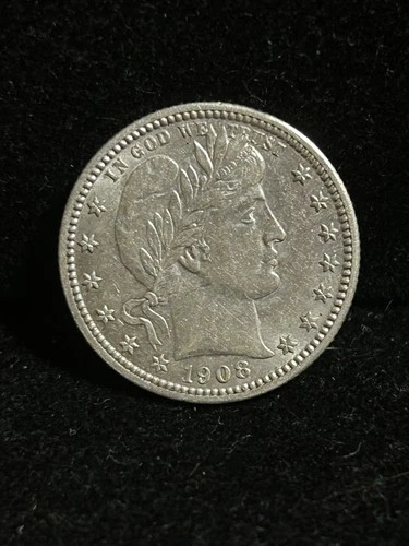 1908-O Barber Quarter — photo from the most recent tracked eBay sale