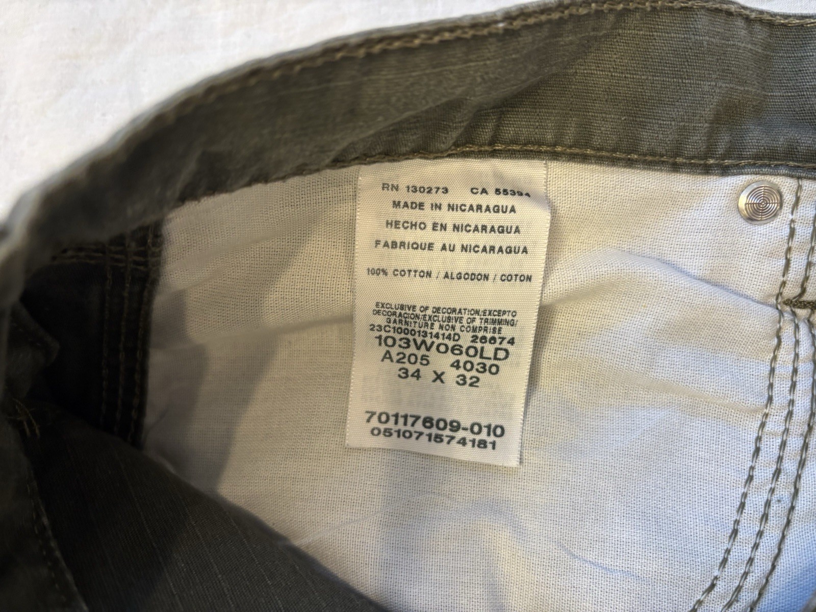 Wrangler Riggs Pants Mens 34x31 Ranger Relaxed Fit Ripstop Cargo Workwear Green thumbnail 13