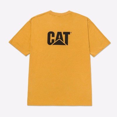 Caterpillar Trademark Herren Freizeit Mode Arbeitskleidung T-Shirt gelb