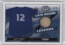 2021 Leaf Lumber Late Round Legends Navy Blue /3 Jeff Kent #LRL-06 07rd