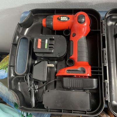 Black & Decker Swivel Drill/Driver XD1200 w/ Charger Battery & Case Tested GOOD