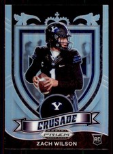 2021 Panini Prizm Draft Picks Collegiate #168 Zach Wilson Silver BYU Cougars