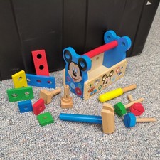 Melissa  Doug Wooden Toy Toolbox Toolkit Screws Screwdriver Hammer 15 pieces