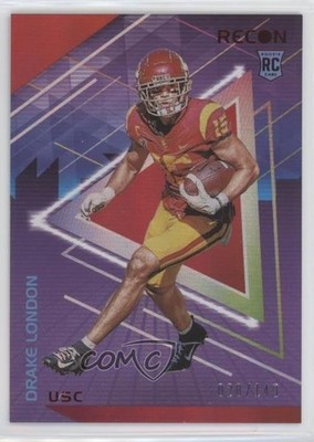 2022 Panini Chronicles Draft Picks Recon Red /149 Drake London #6 Rookie RC 08uq