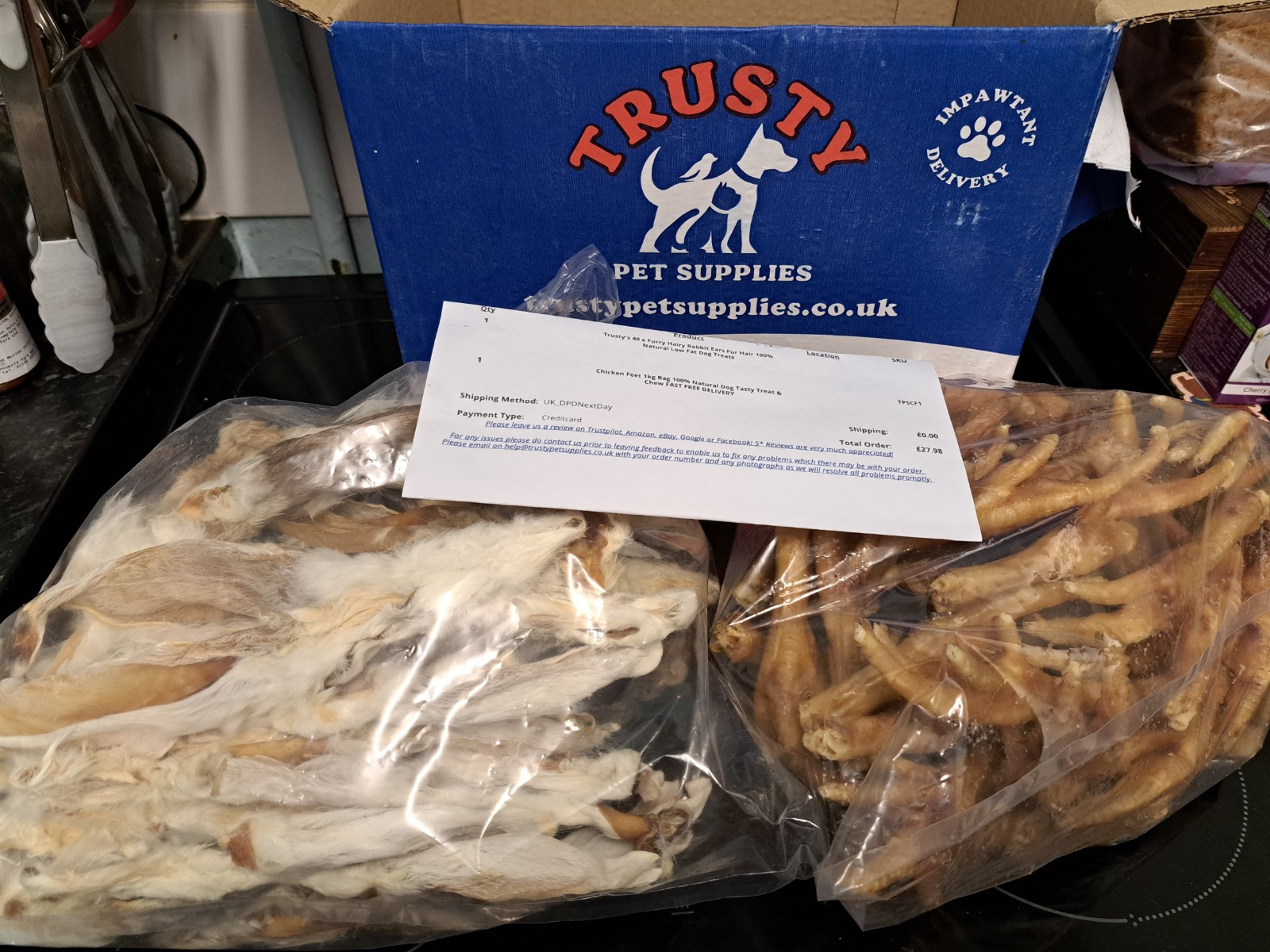 Chicken Feet 1kg Bag 100% Natural Dog Tasty Treat Chew FAST FREE