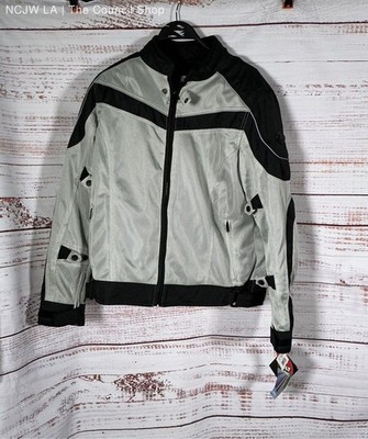 NWT Women's Bilt Gray with black Motorcycle Jacket Size XL Retail $179